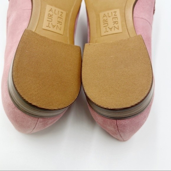Naturalizer Size 6 Rosewood Blush Rose Pink Suede Leather Loafers Flats Shoes - Picture 12 of 14